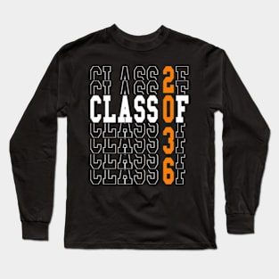 Class Of 2036 Grow With Me Graduation First Day Of School Long Sleeve T-Shirt